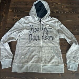 Harley-Davidson Women's Gray Zip-Up Hoodie